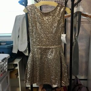 Gold Sparkle Tobi Dress